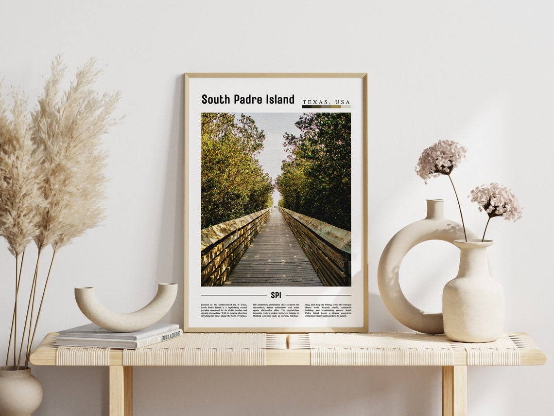 South Padre Island Poster South Padre Island Print South Padre Island Wall Art Minimal Travel Print Oil Painting Poster - Image 6