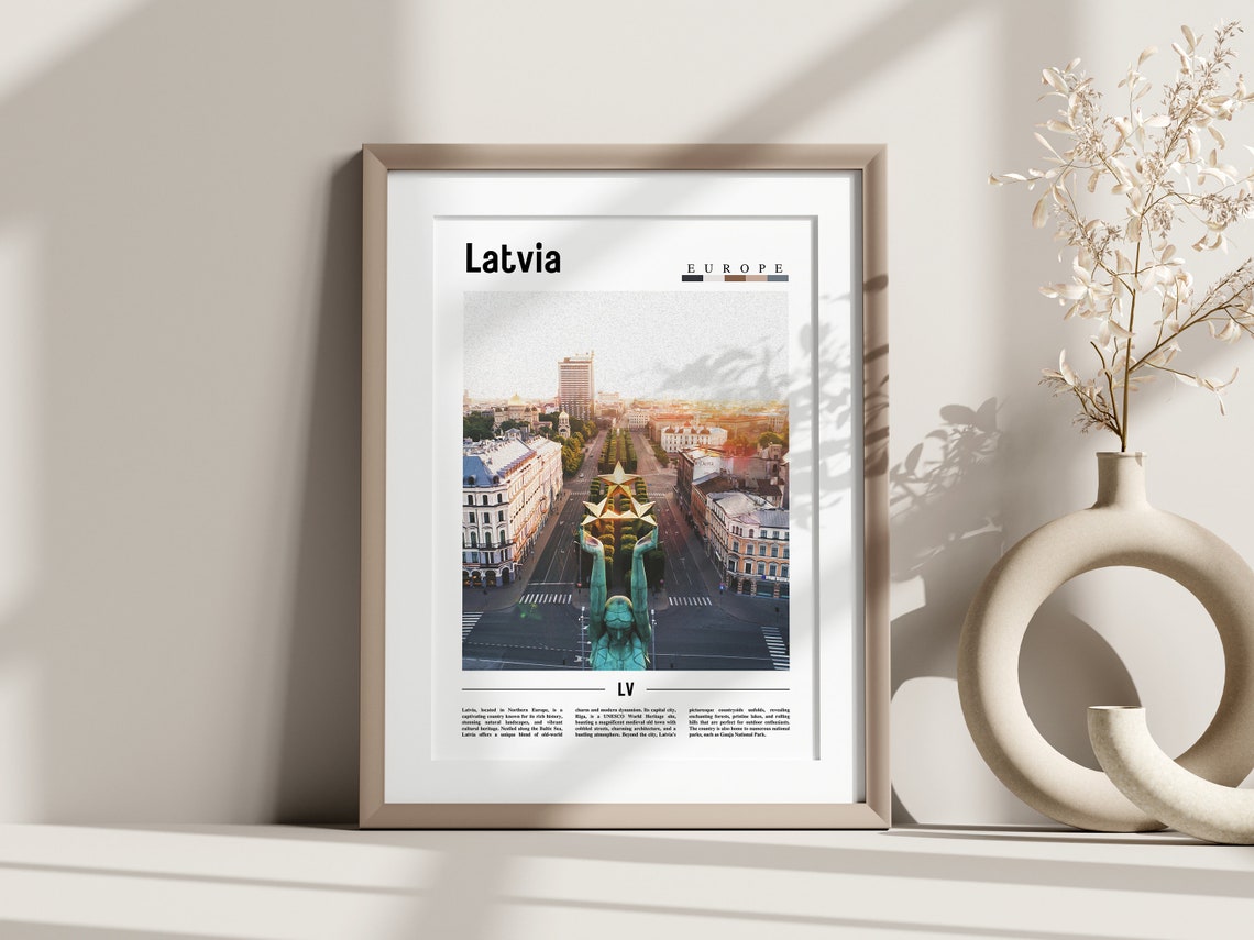 Latvia Poster Latvia Print Latvia Wall Art Europe Photo Europe Poster Europe Print Travel Poster - Image 3