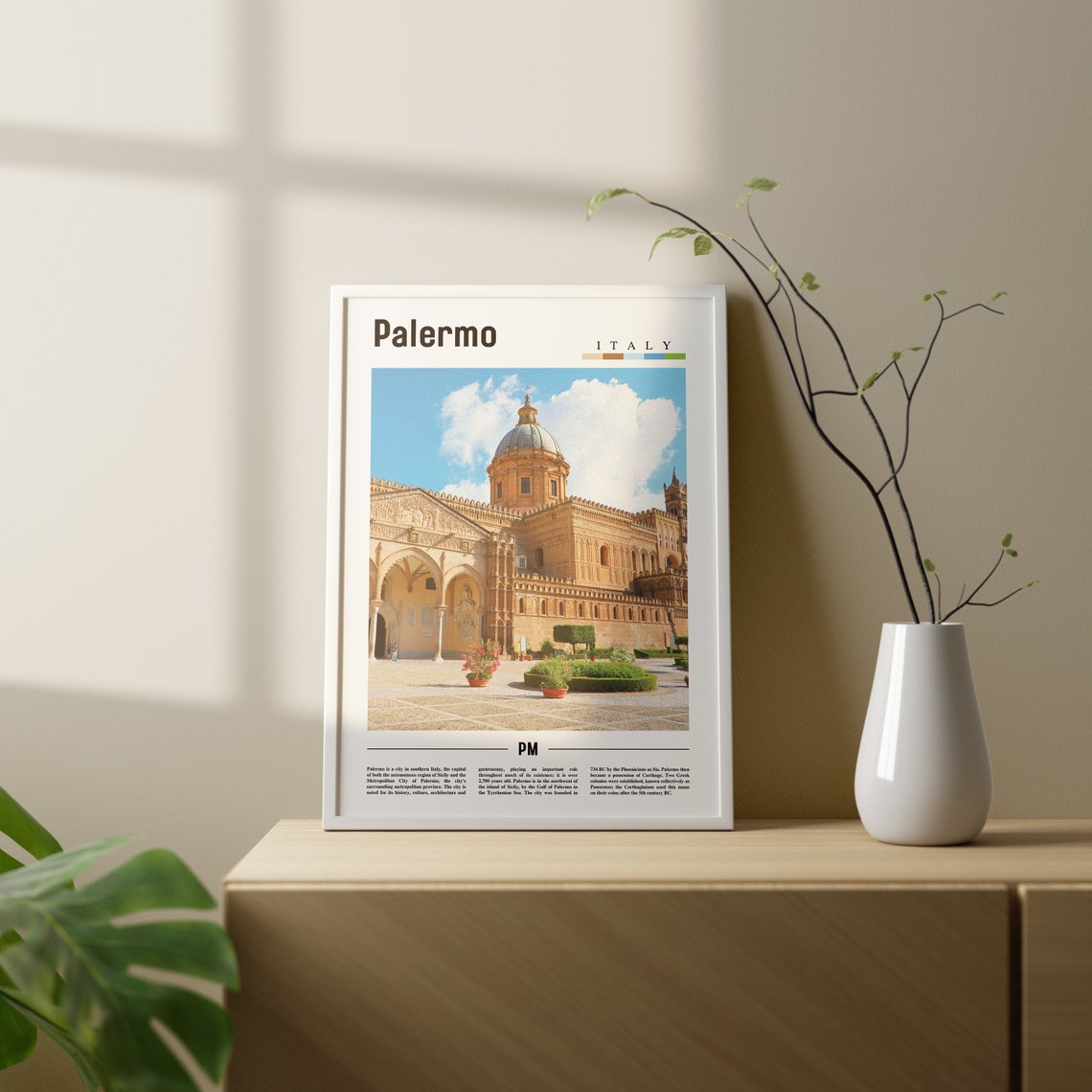 Palermo Print Palermo Poster Palermo Wall Art Italy Photo Italy Poster Italy Print Italy Wall Art Minimal Travel Poster - Image 3