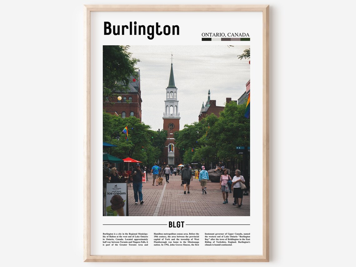 Burlington Minimal Travel Poster, Canada Photo
