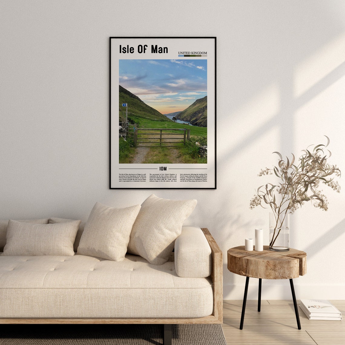 Isle Of Man Print Isle Of Man Poster Isle Of Man Wall Art Minimal Travel Print Minimal City Poster Travel Destination Oil Painting Poster - Image 2