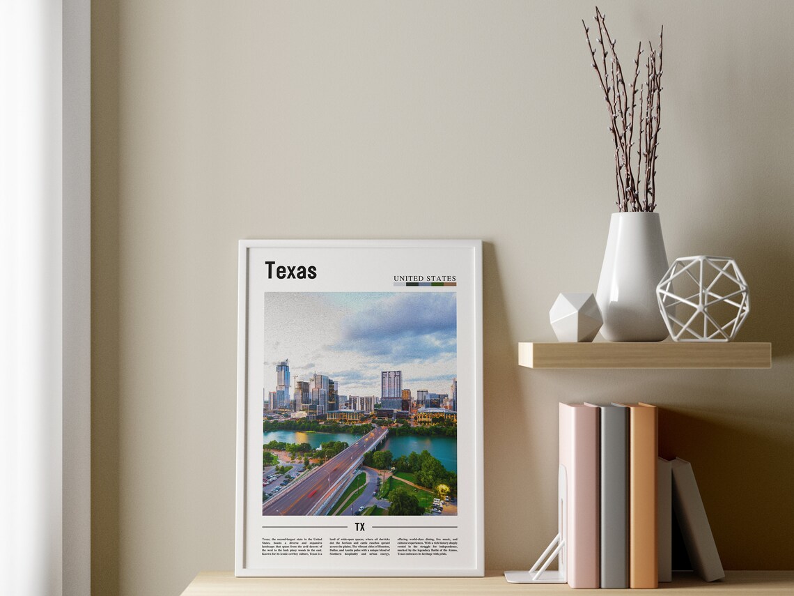 Texas Poster, United States Travel Poster - Image 3
