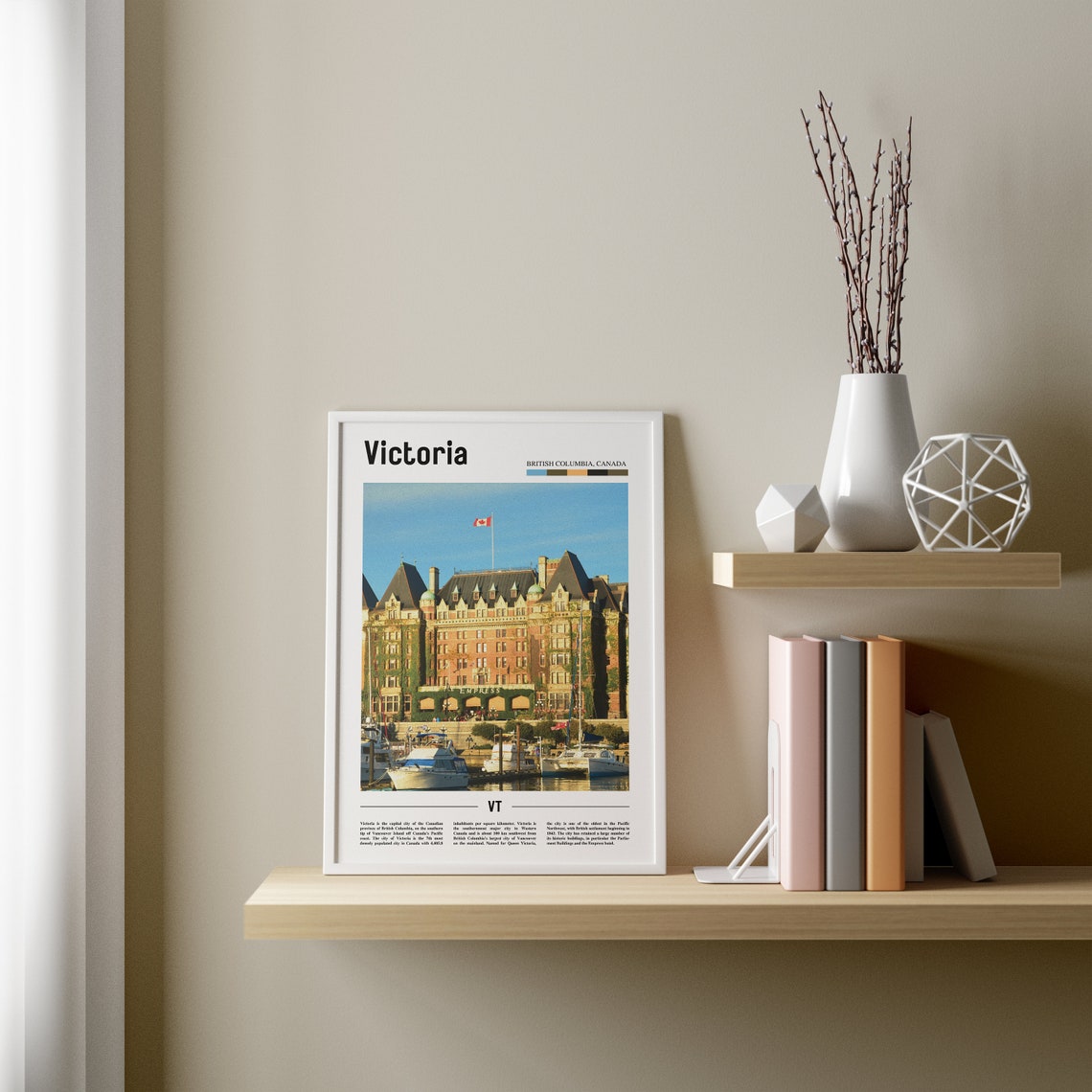 Victoria Print Victoria Poster Victoria Wall Art Oil Painting Poster Colorful City Print City Artwork Travel Artwork Travel Wall Art - Image 3