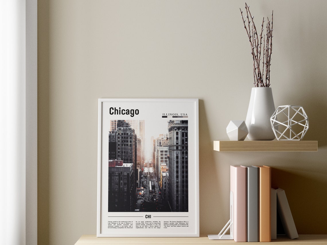 Chicago Print Chicago Poster Chicago Wall Art United States Photo United States Poster United States Print - Image 3