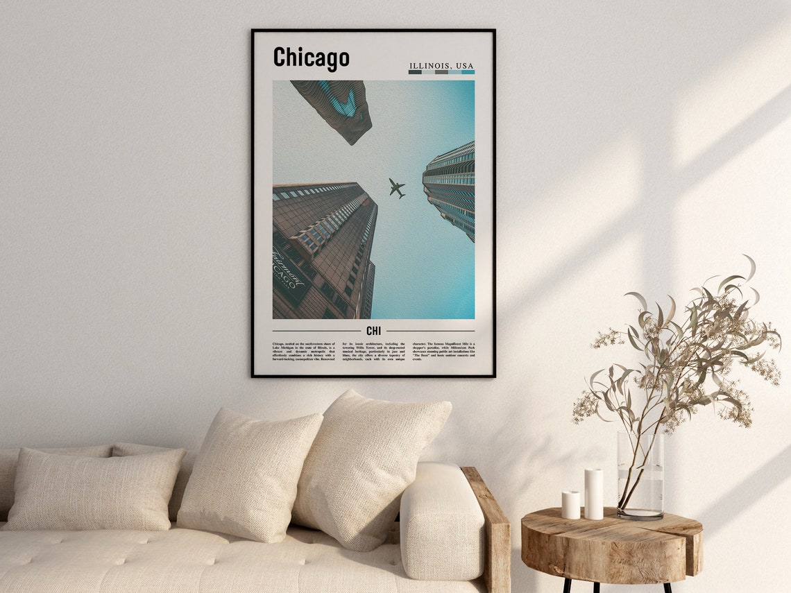 Chicago Print Chicago Poster Chicago Wall Art United States Photo United States Poster United States Print - Image 2