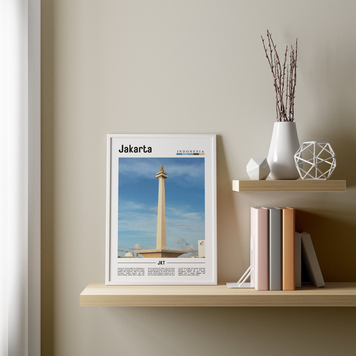 Jakarta Poster Jakarta Print Jakarta Wall Art Asia Print Asia Poster Asia Photo Minimal Travel Poster - Image 3