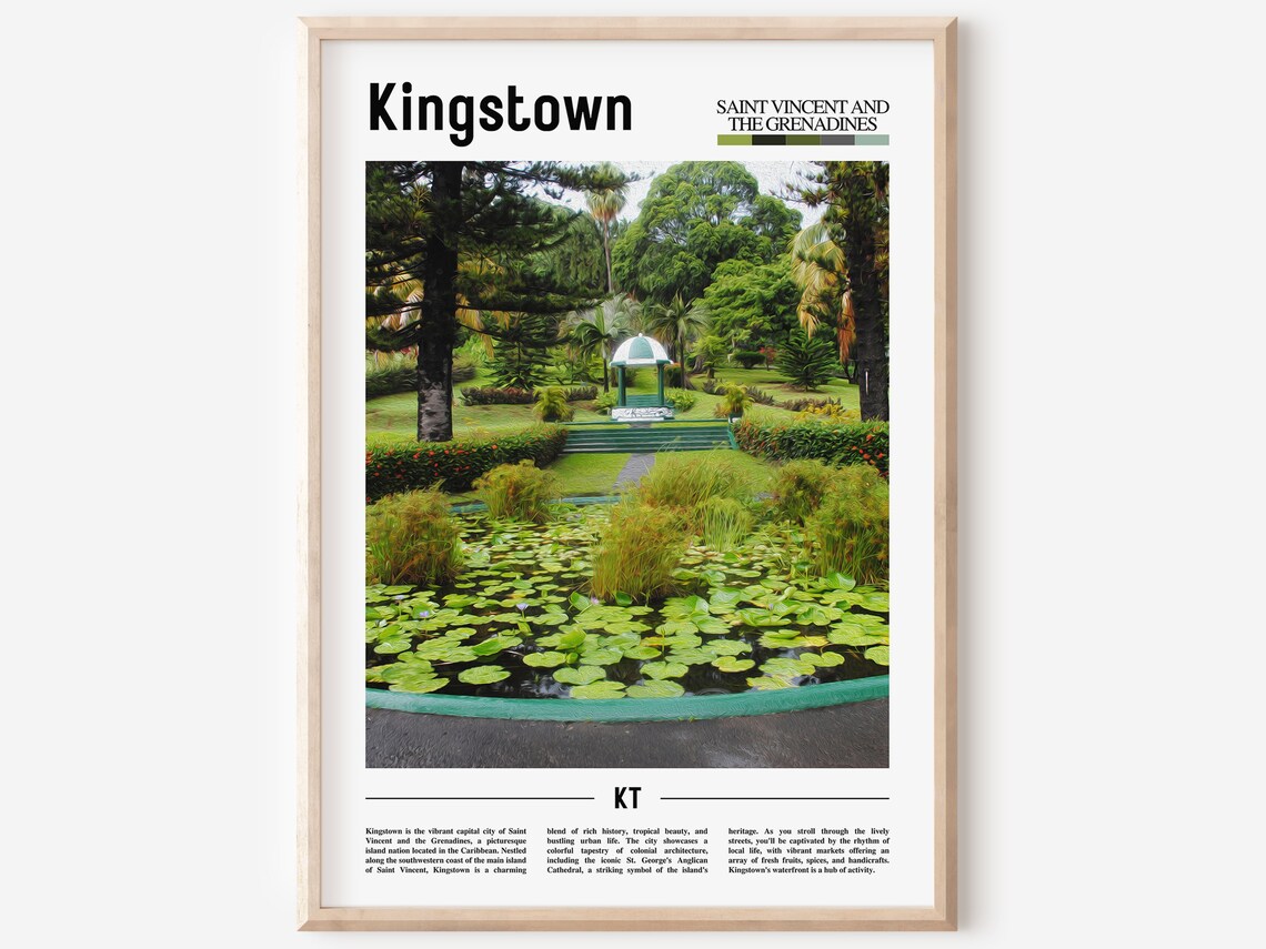 Kingstown Travel Poster, Caribbean Photo