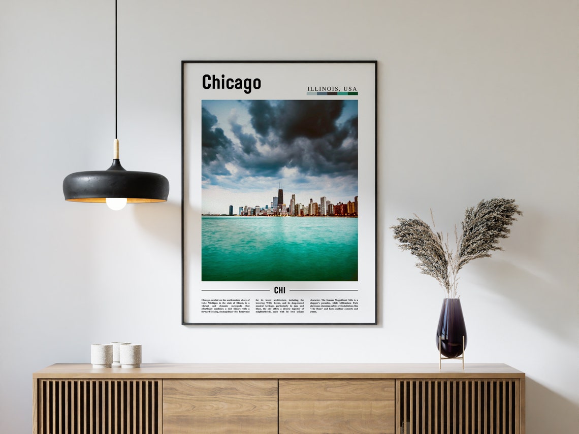 Chicago Print Chicago Poster Chicago Wall Art United States Photo United States Poster United States Print - Image 4