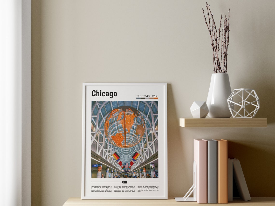 Chicago Print Chicago Poster Chicago Wall Art United States Photo United States Poster United States Print - Image 3