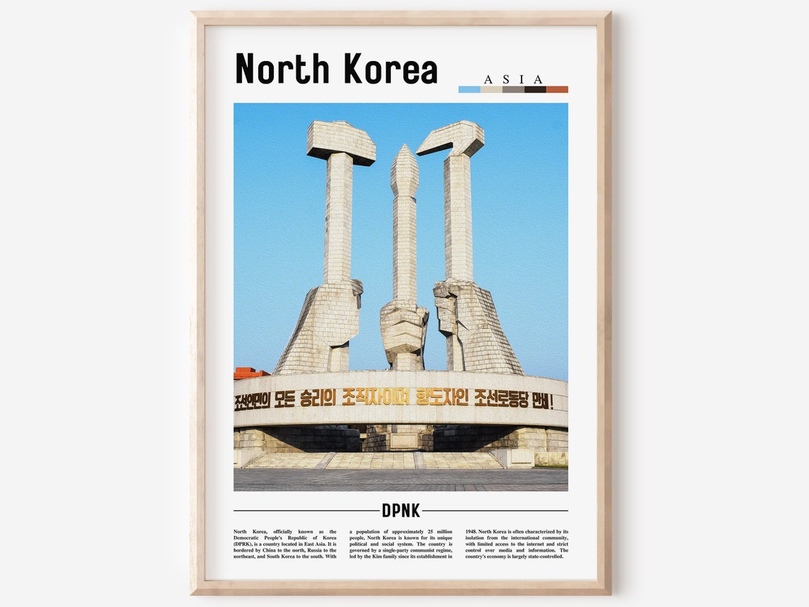 North Korea Minimal Travel Poster