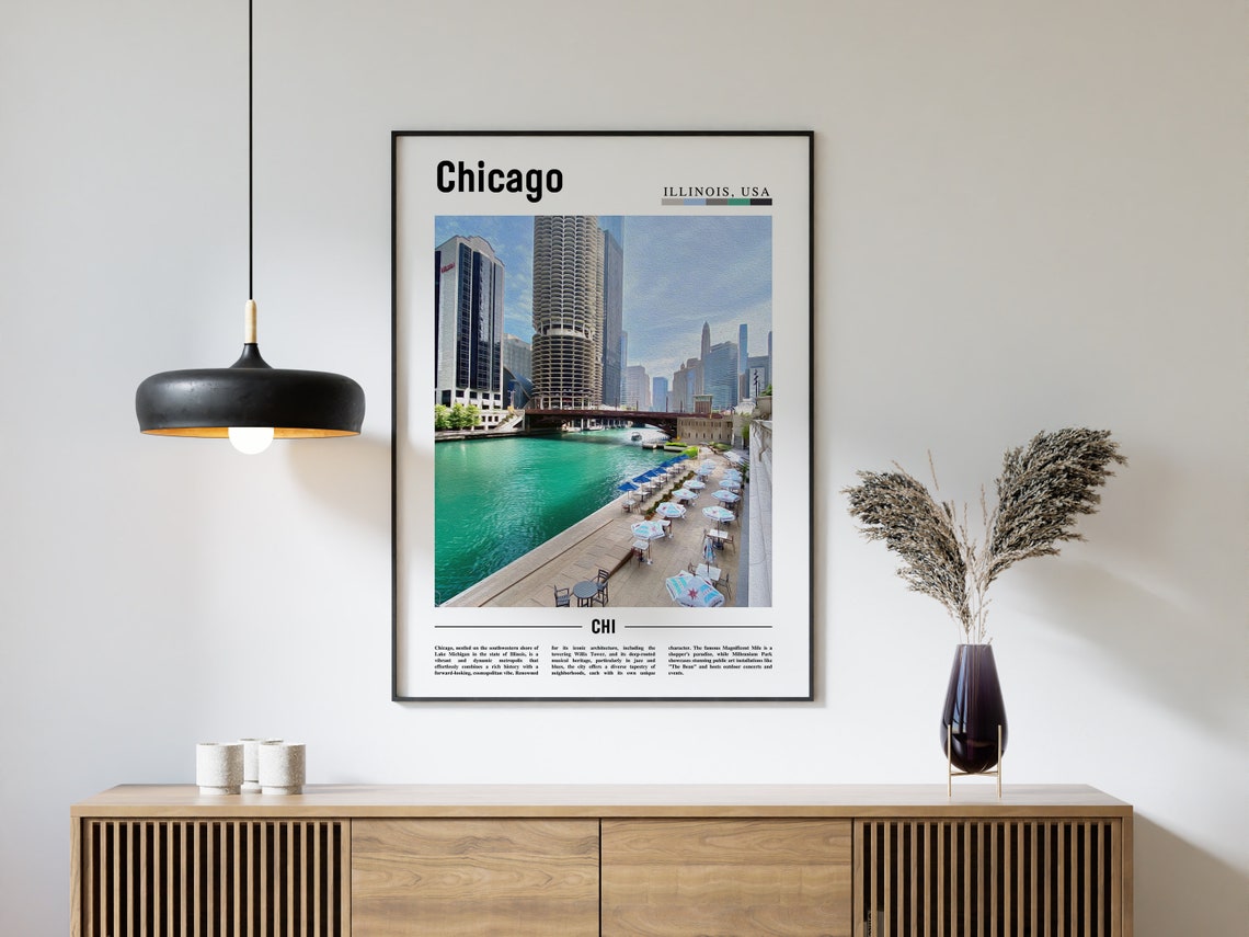 Chicago Print Chicago Poster Chicago Wall Art United States Photo United States Poster United States Print - Image 4