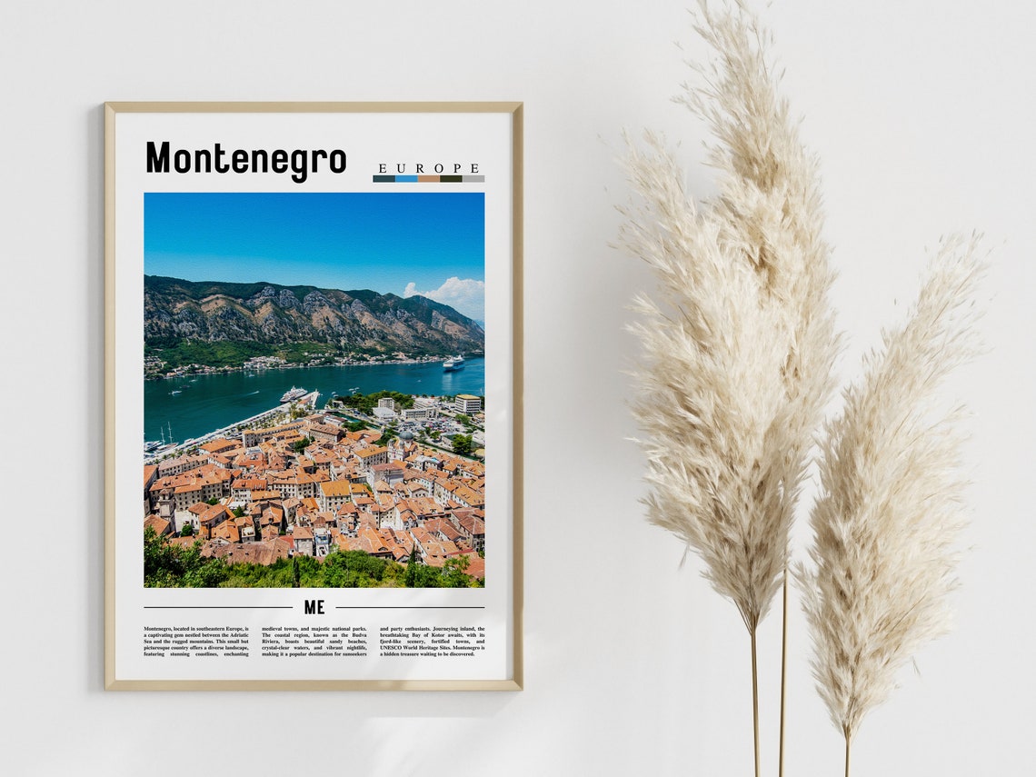 Montenegro Poster Montenegro Print Montenegro Wall Art Europe Photo Europe Poster Europe Print Travel Poster - Image 4