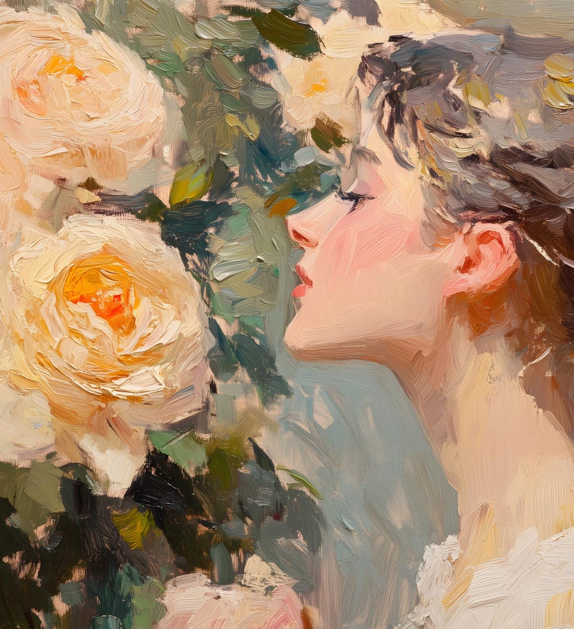 Abstract Frame Tv Art Flower Tv Art Woman Inhaling Fragrance Of A Flower Floral Art For Frame Tv For Samsumg Frame - Image 6