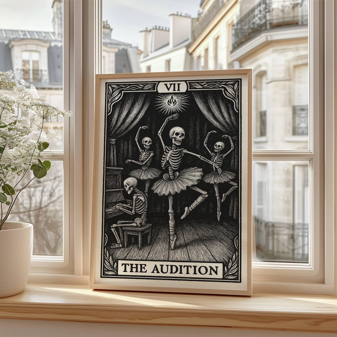 The Audition Skeleton Ballet Tarot Card Halloween Dancer Poster - Image 2