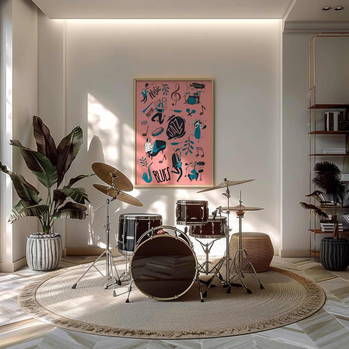 Jazz Music Retro Art Print, Room Decor - Image 5