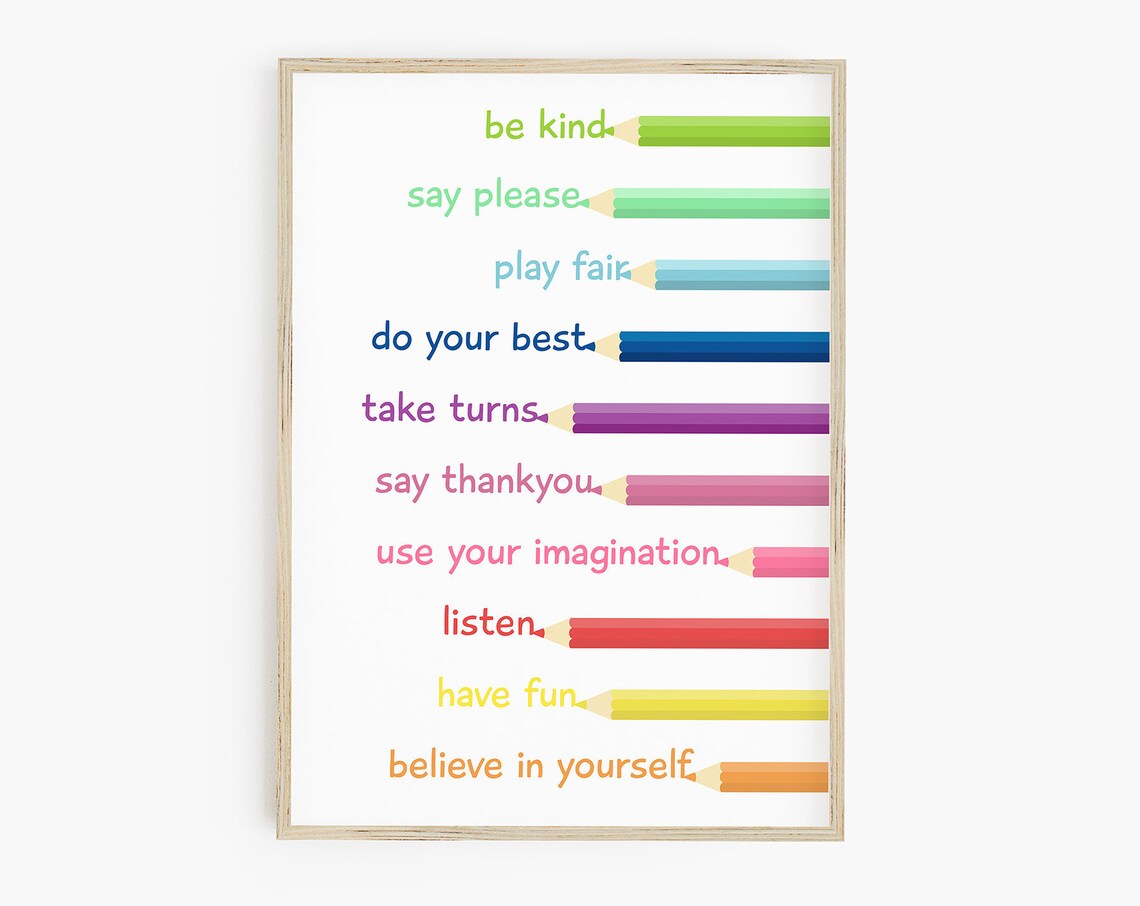 Playroom Rules Poster, Educational Poster