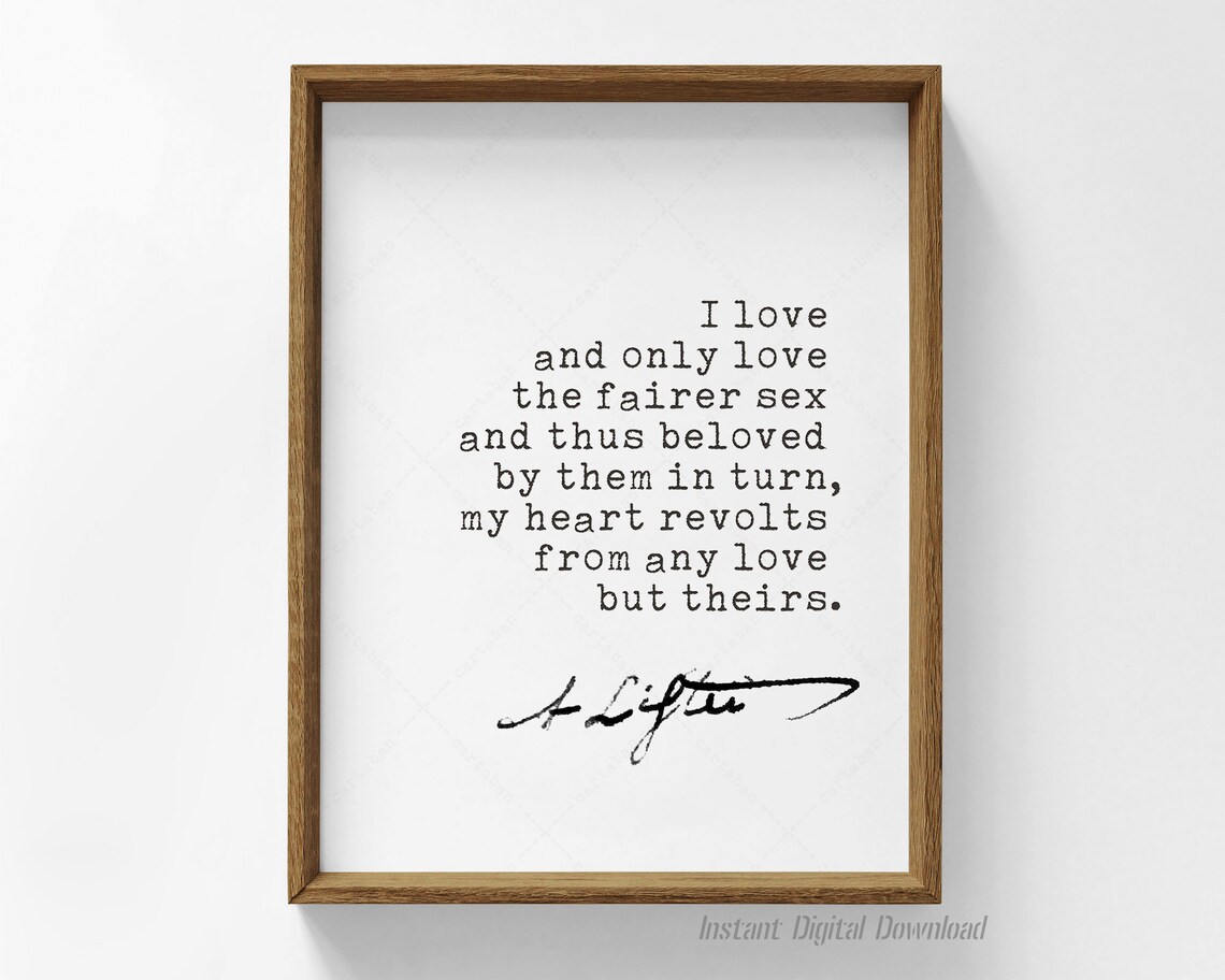 Anne Lister Quote, Feminist Typography Poster Print