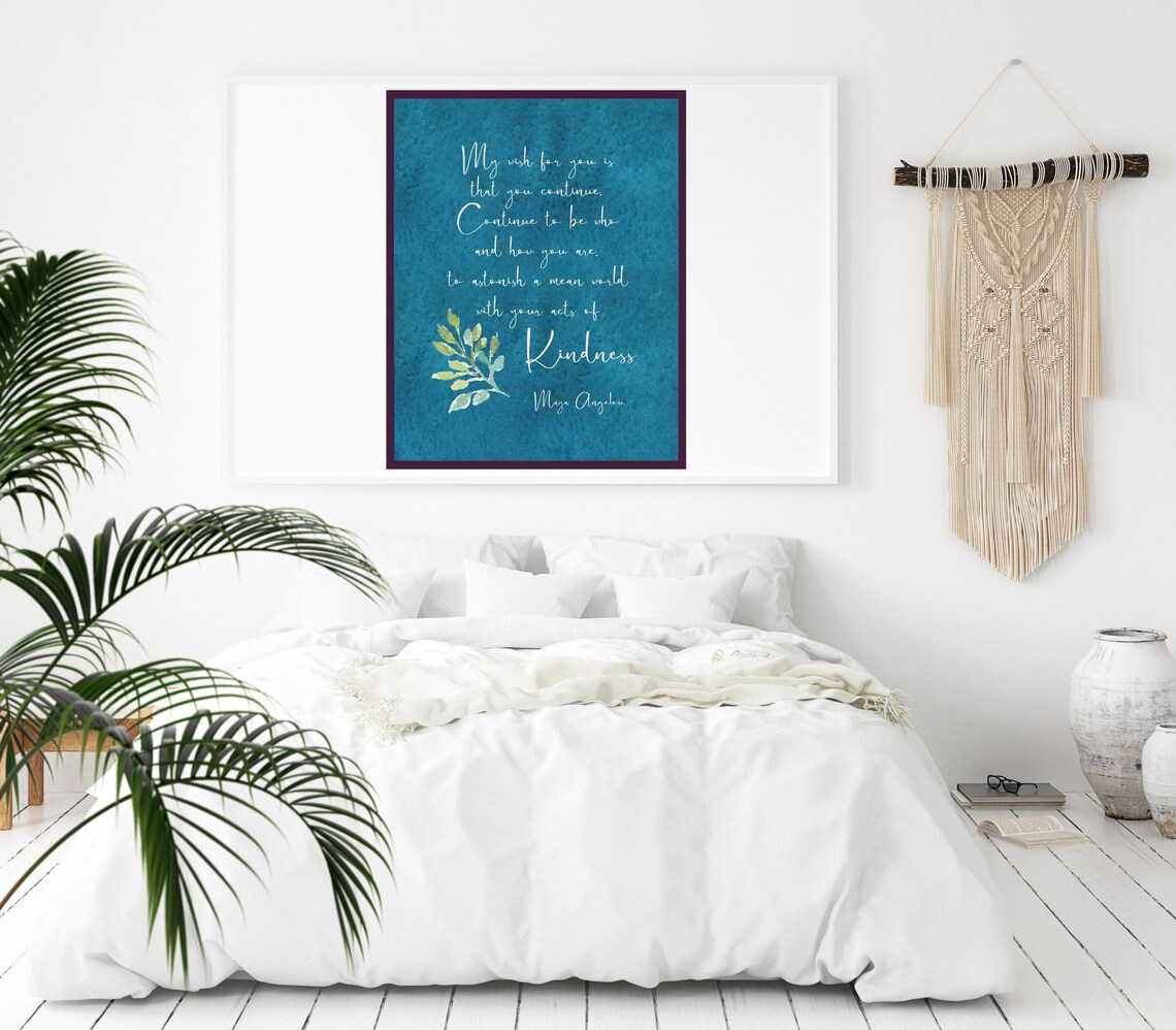 Maya Angelou Quote Art Print, Inspirational Kindness - Image 2
