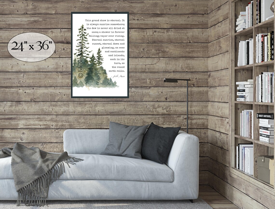 John Muir Quote, This Grand Show Is Eternal Art Print - Image 2