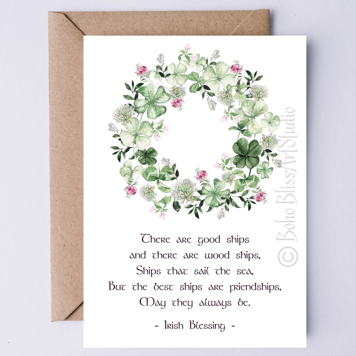 Irish Blessing Quote Poster, Ireland Friendship