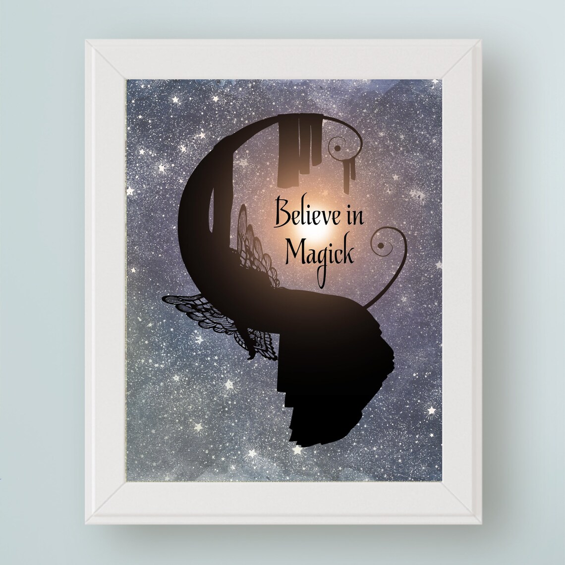 Believe In Magick Wiccan Spiritual Quote Art Print