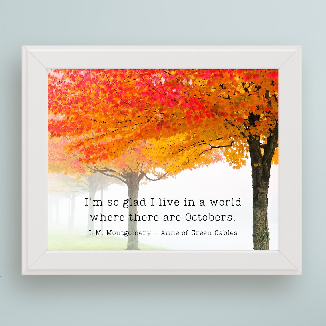 Anne Of Green Gables Autumn Quote Wall Art Print