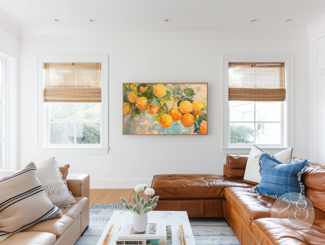 Sun Kissed Citrus Oil Painting Art Print - Image 2