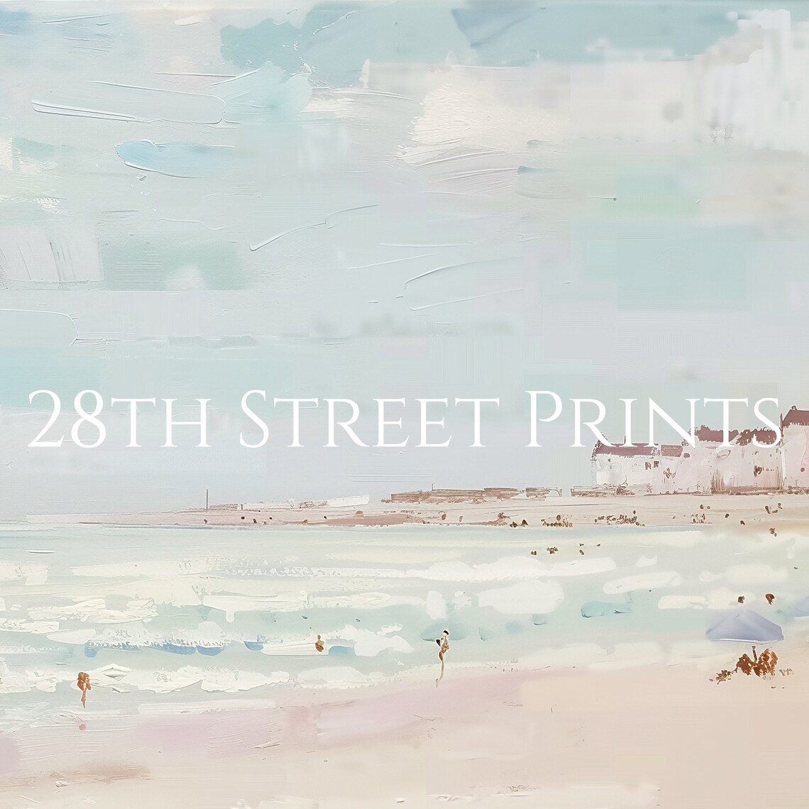 Coastal Beach Abstract Vintage Ocean Art Print - Image 3