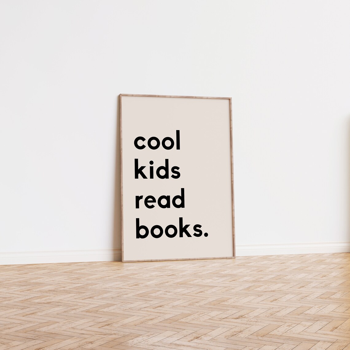 Beige Cool Kids Read Books Poster, Read Corner Decor - Image 4