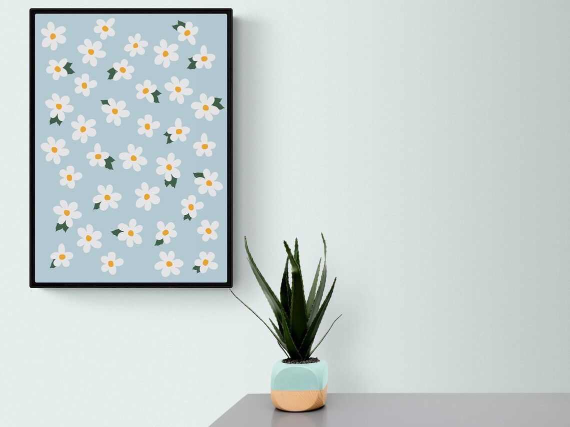 Daisy Flower Art Print, Floral Home Decor - Image 3