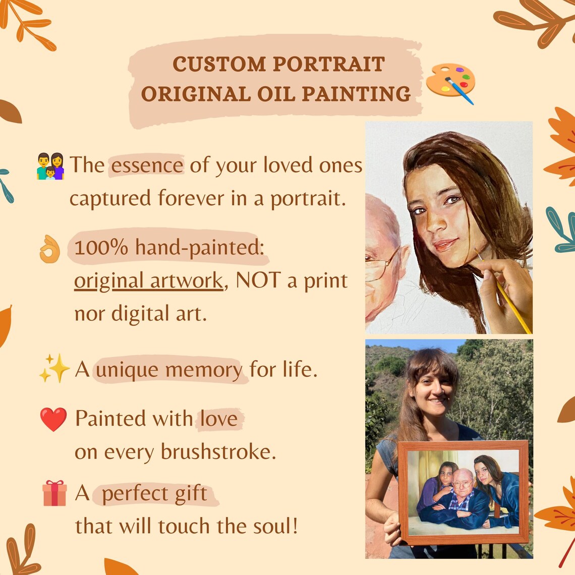 Personalized Couple Portrait From Photo, Oil Painting - Image 5