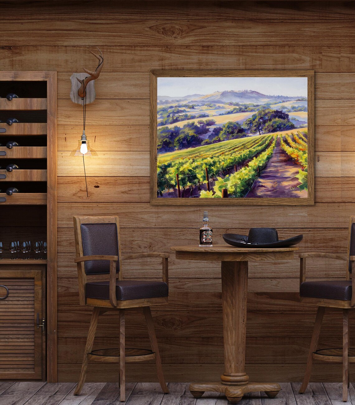 Sonoma Landscape Impressionist Wine Cellar Art Print - Image 5