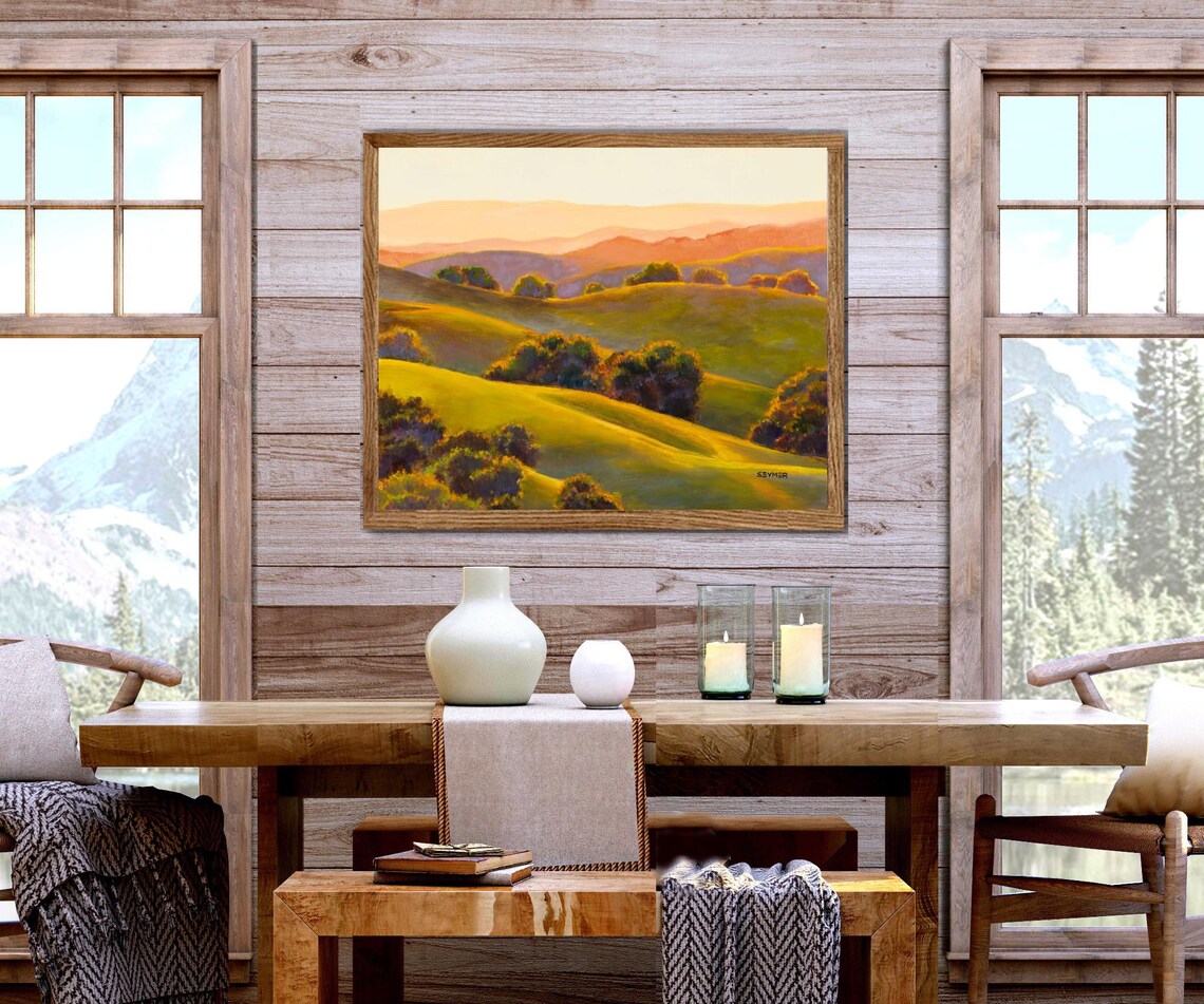 California Rolling Hills Landscape Art Print - Image 5