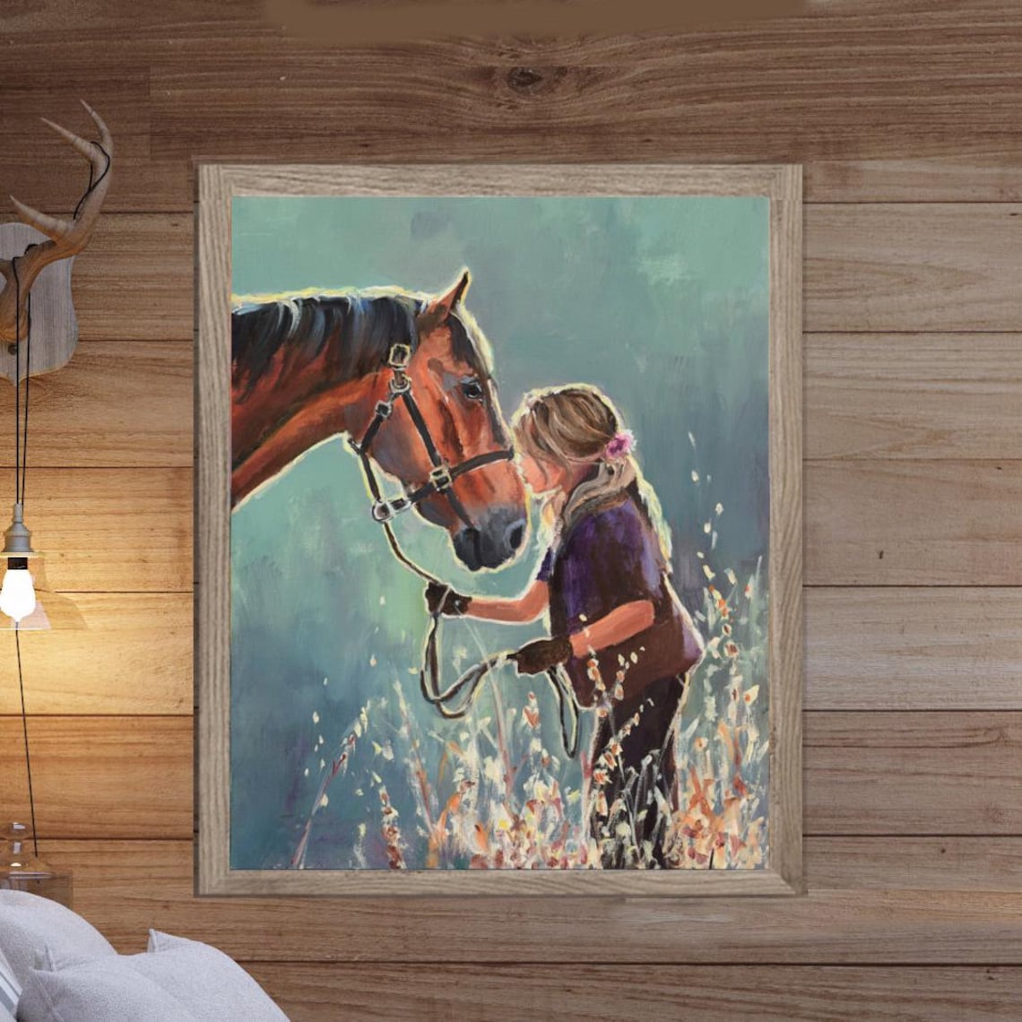 Horse Woman Western Art Print, Southwestern Decor