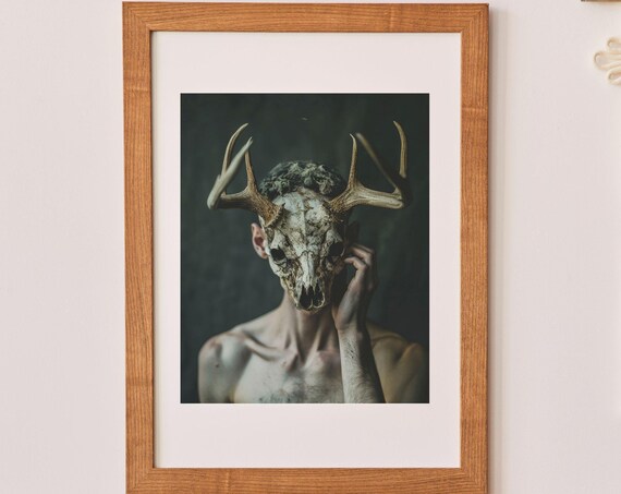 Stag Nation No1 Unique Canvas Art Print