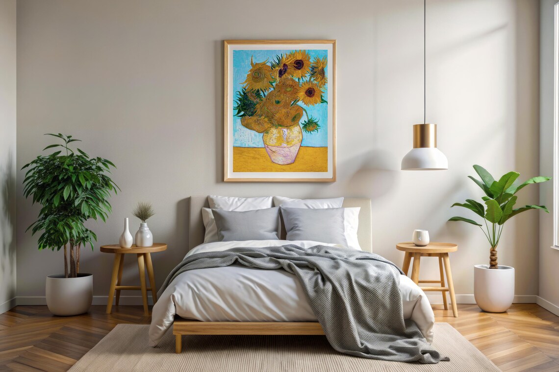 Vincent Van Gogh Sunflowers Vintage Oil Painting Floral Poster - Image 3