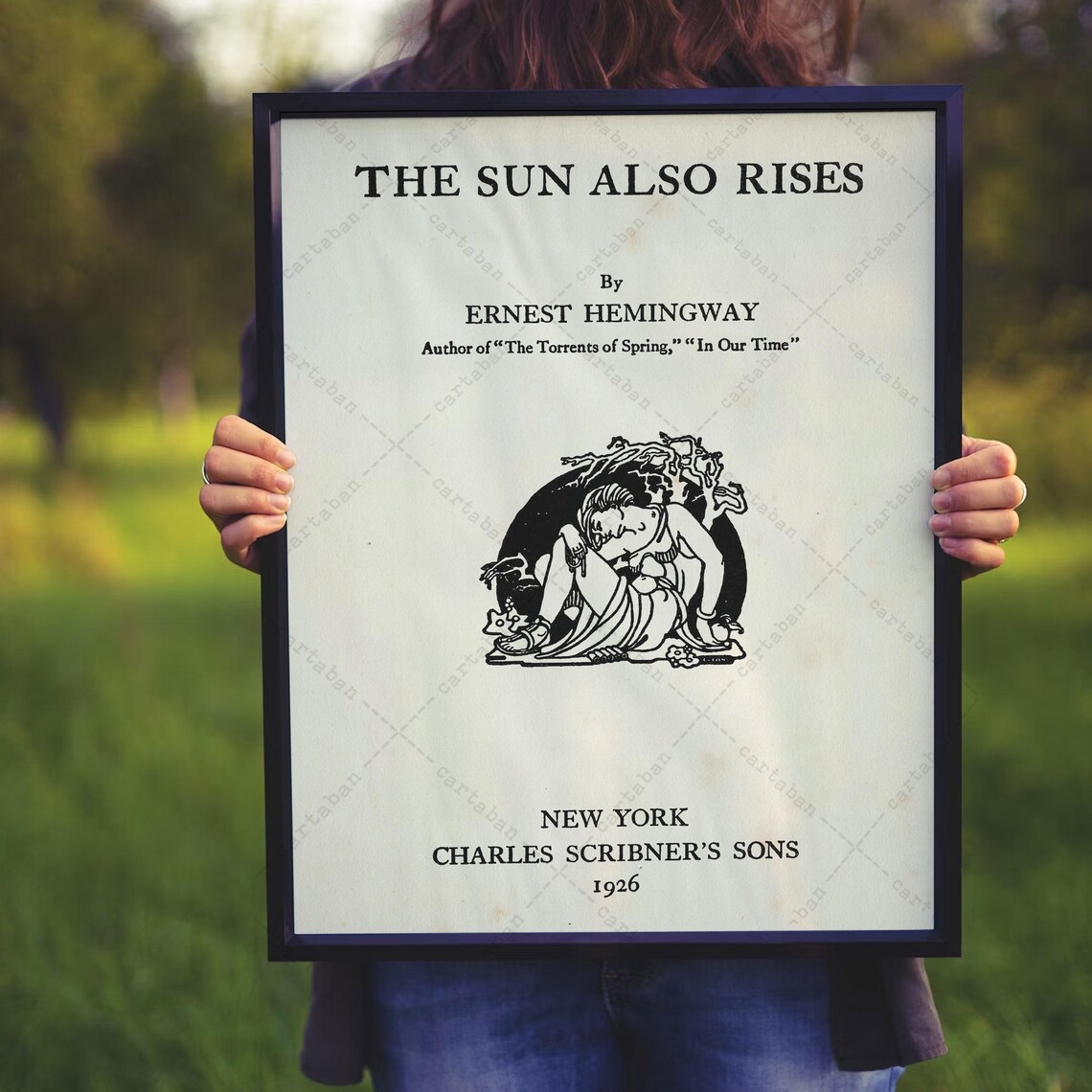 Ernest Hemingway The Sun Also Rises 1926 First Edition Title Page Poster - Image 3