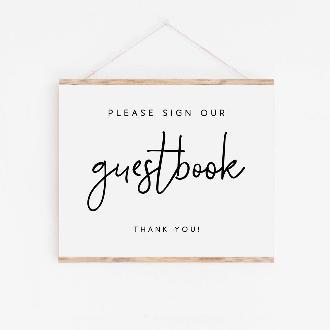 Please Sign Our Guestbook Thank You Sign Wedding Hanging Poster