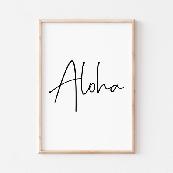 Aloha Beach Decor Art Print, Hawaii Wall Art