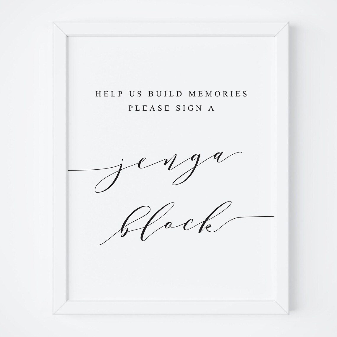 Jenga Guestbook Sign, Wedding Memory Wall Art Print