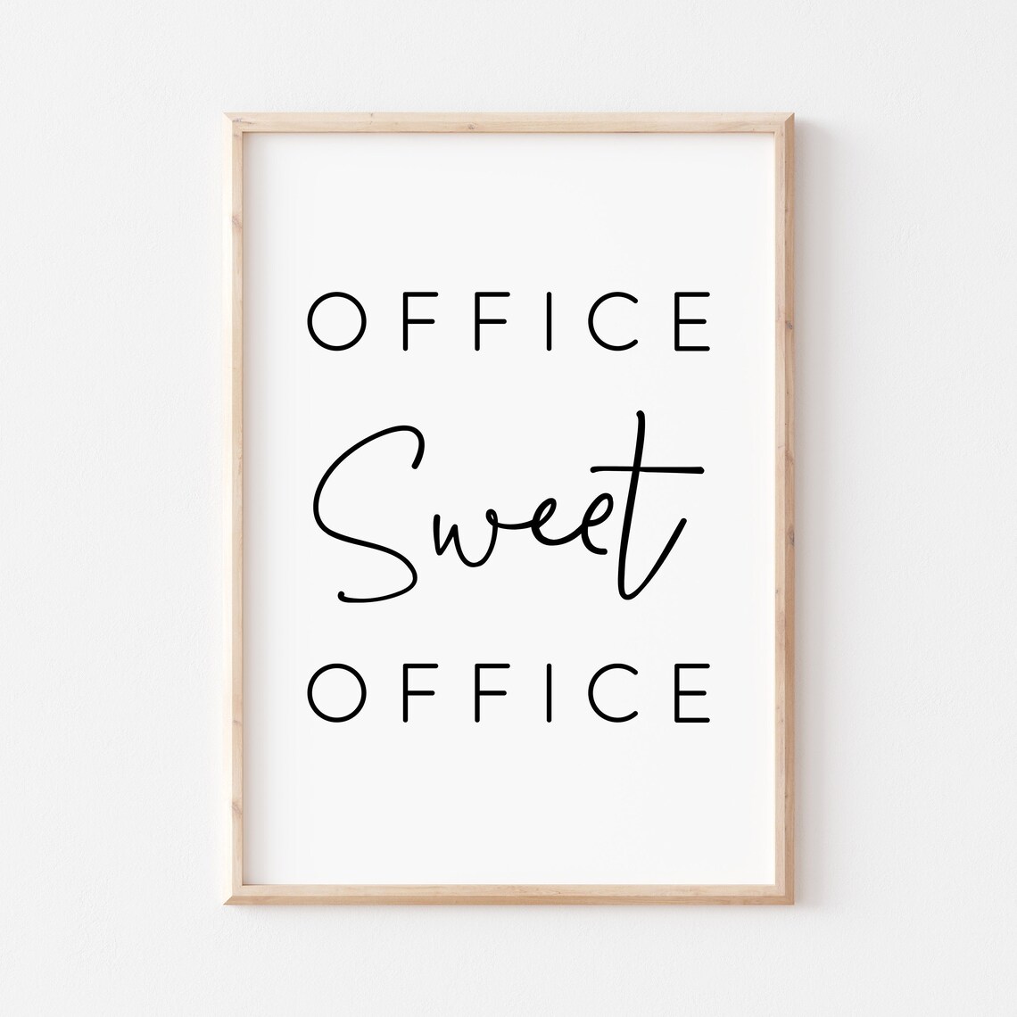 Office Sweet Office Quote Art Print, Home Office Decor