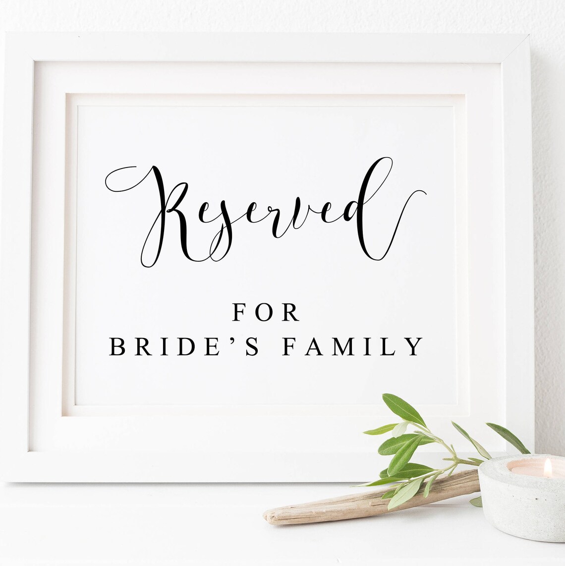Reserved For Brides Wedding Ceremony Sign Art Print