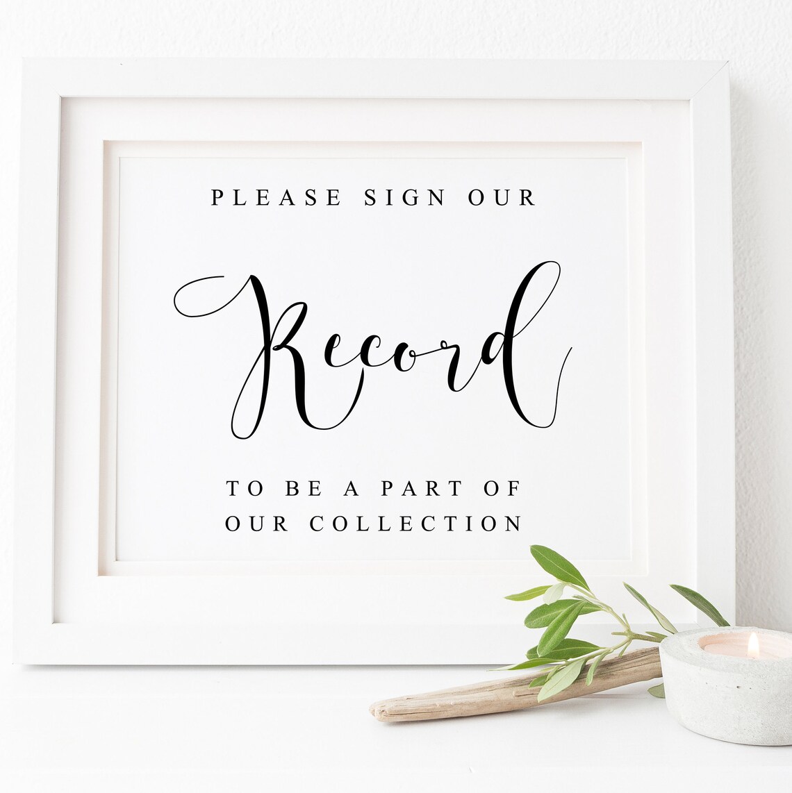 Record Guestbook Sign Wedding Guest Book Poster