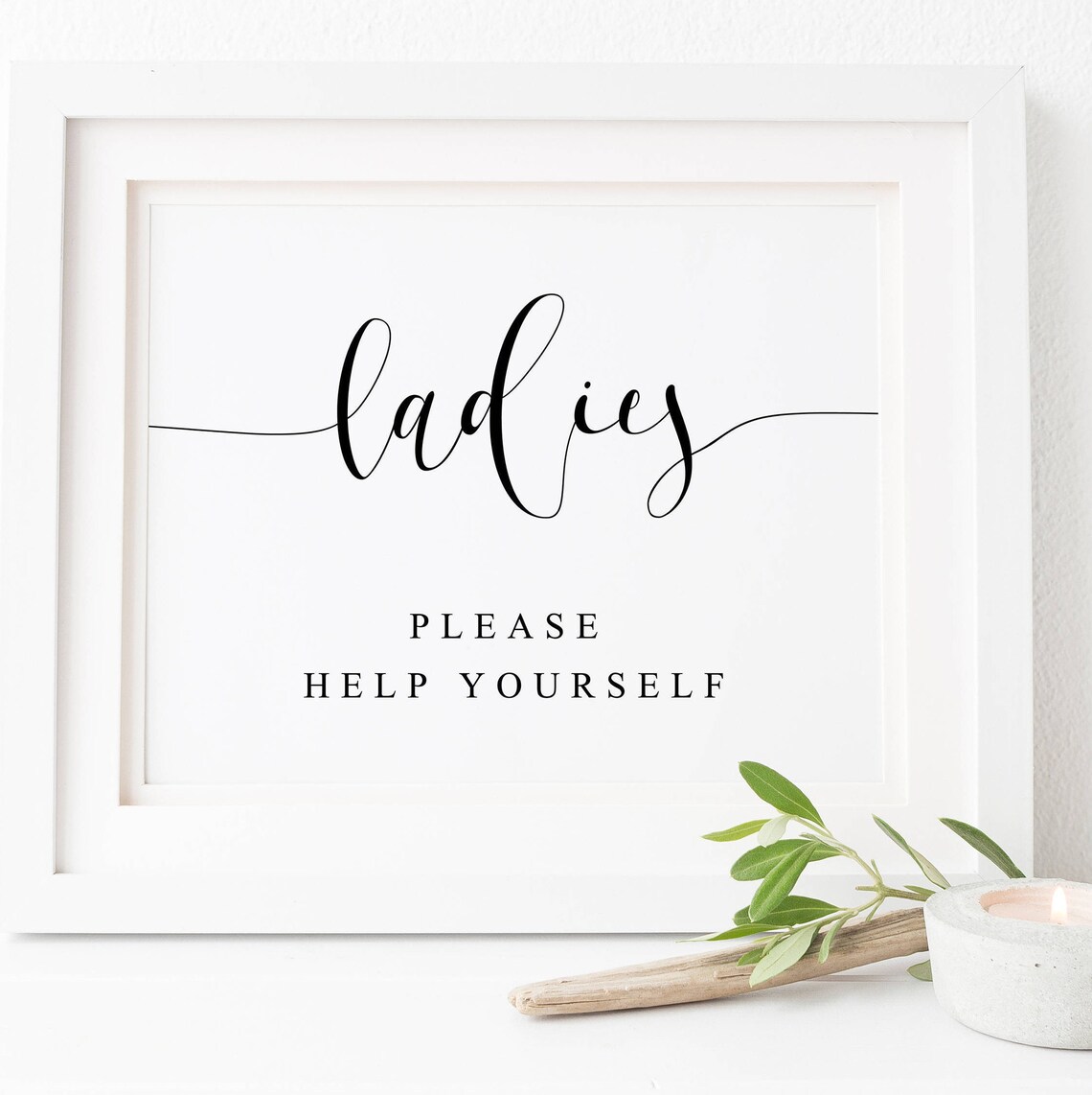Wedding Bathroom Sign, Ladies Restroom Reception Print