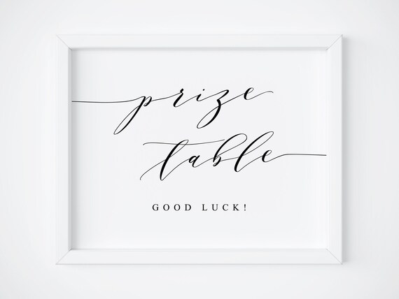 Prize Table Sign Bridal Shower Wedding Sign