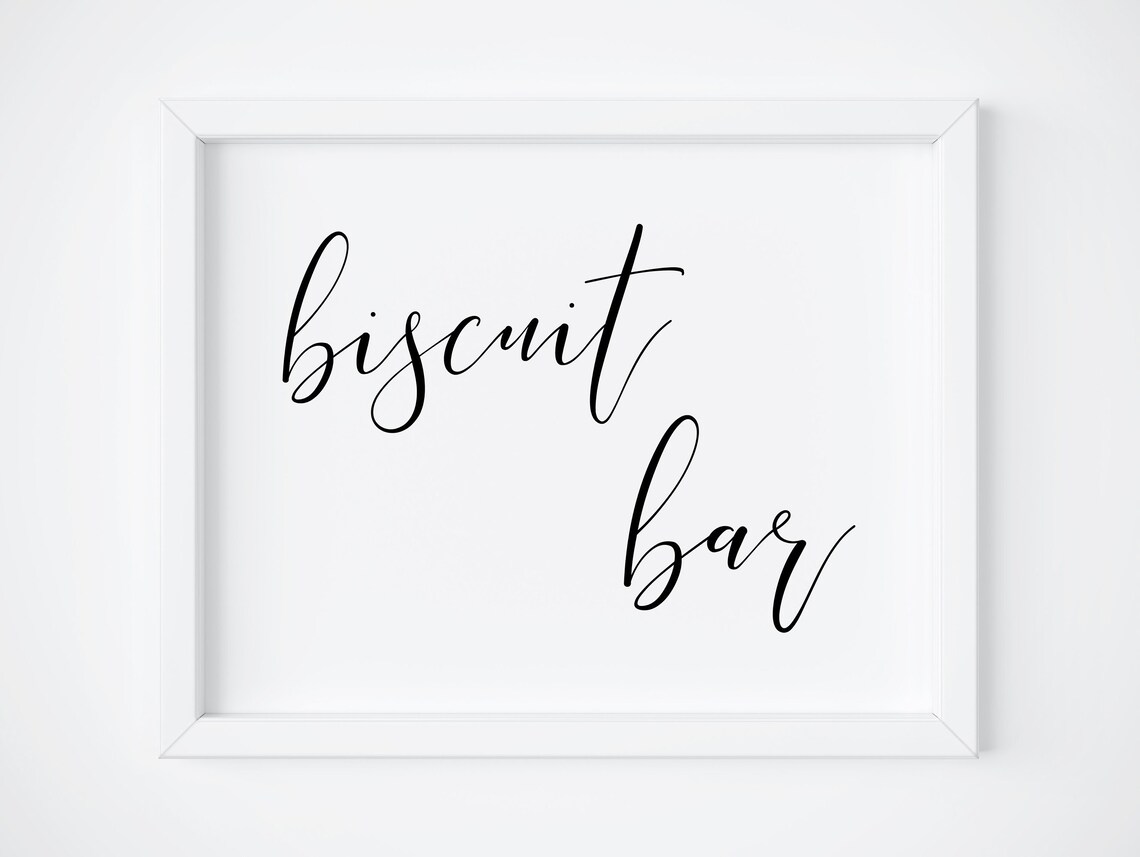 Biscuit Bar Sign Wedding Breakfast Party Poster