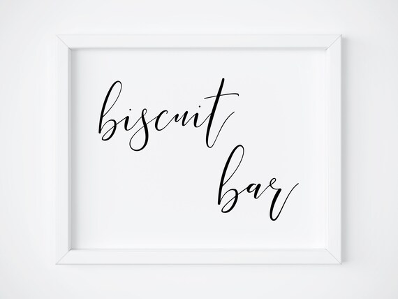 Biscuit Bar Sign Wedding Breakfast Party Poster