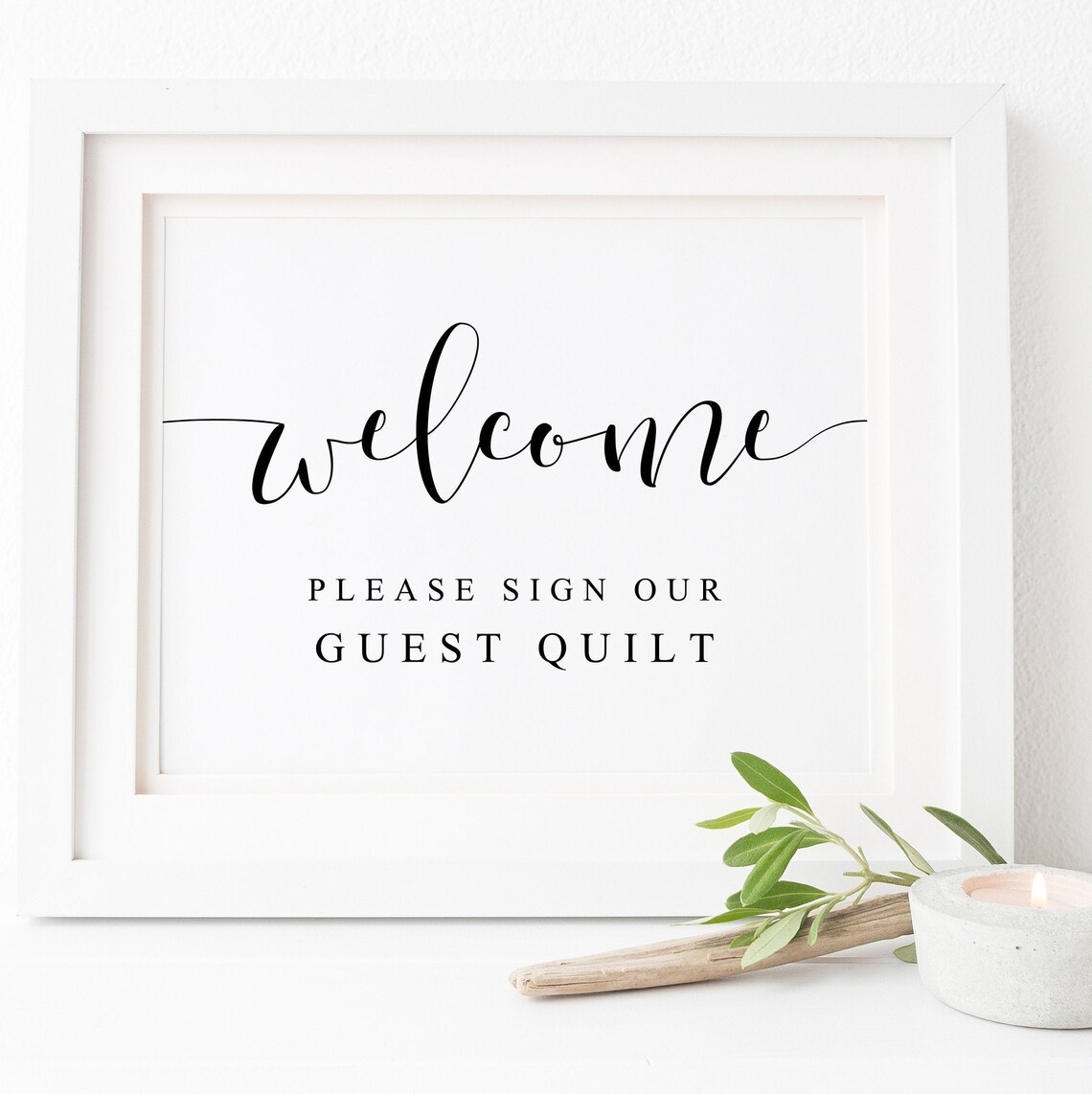 Guest Quilt Wedding Sign, Guestbook Wall Art Print