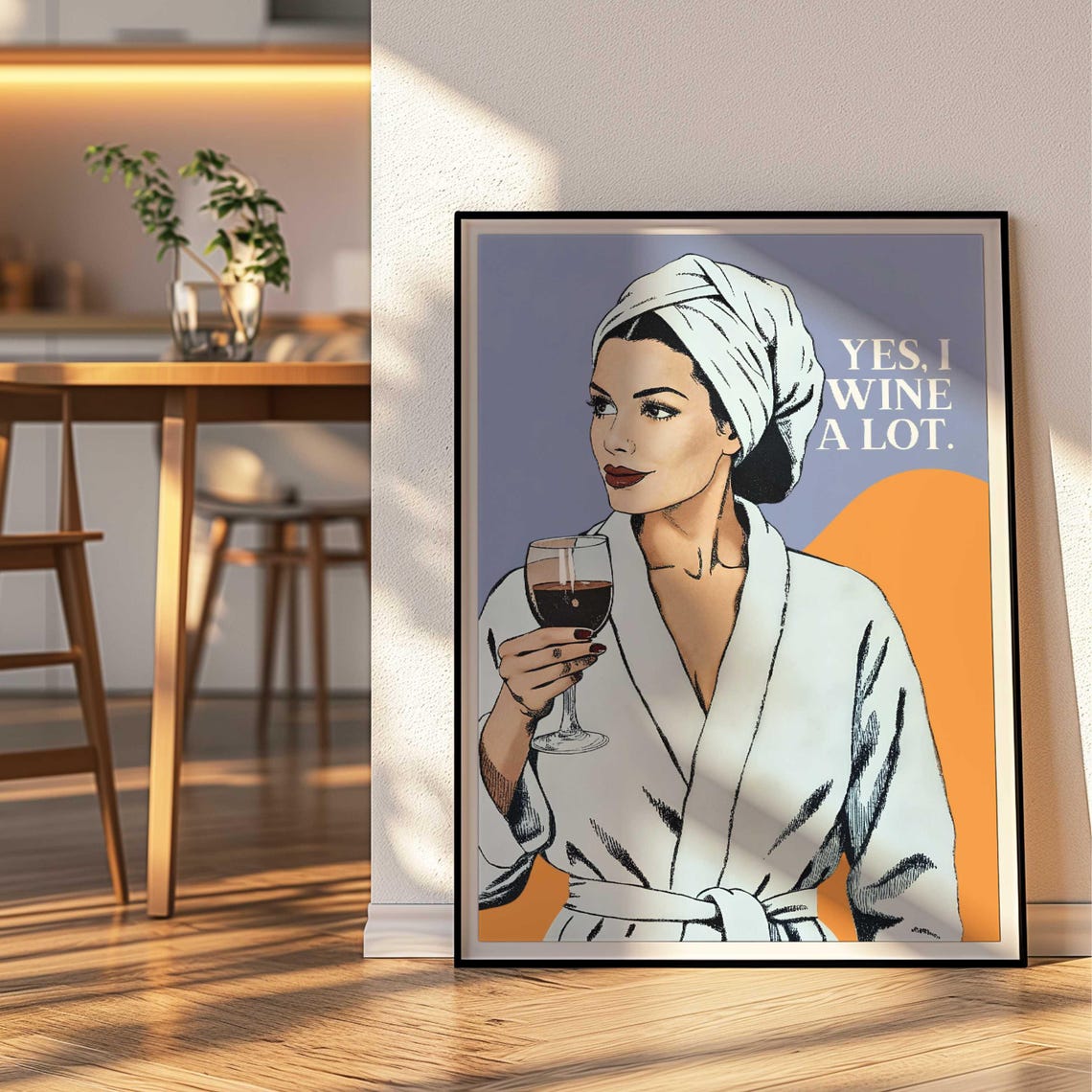 Retro Bar Cart Cocktail Wall Art Print