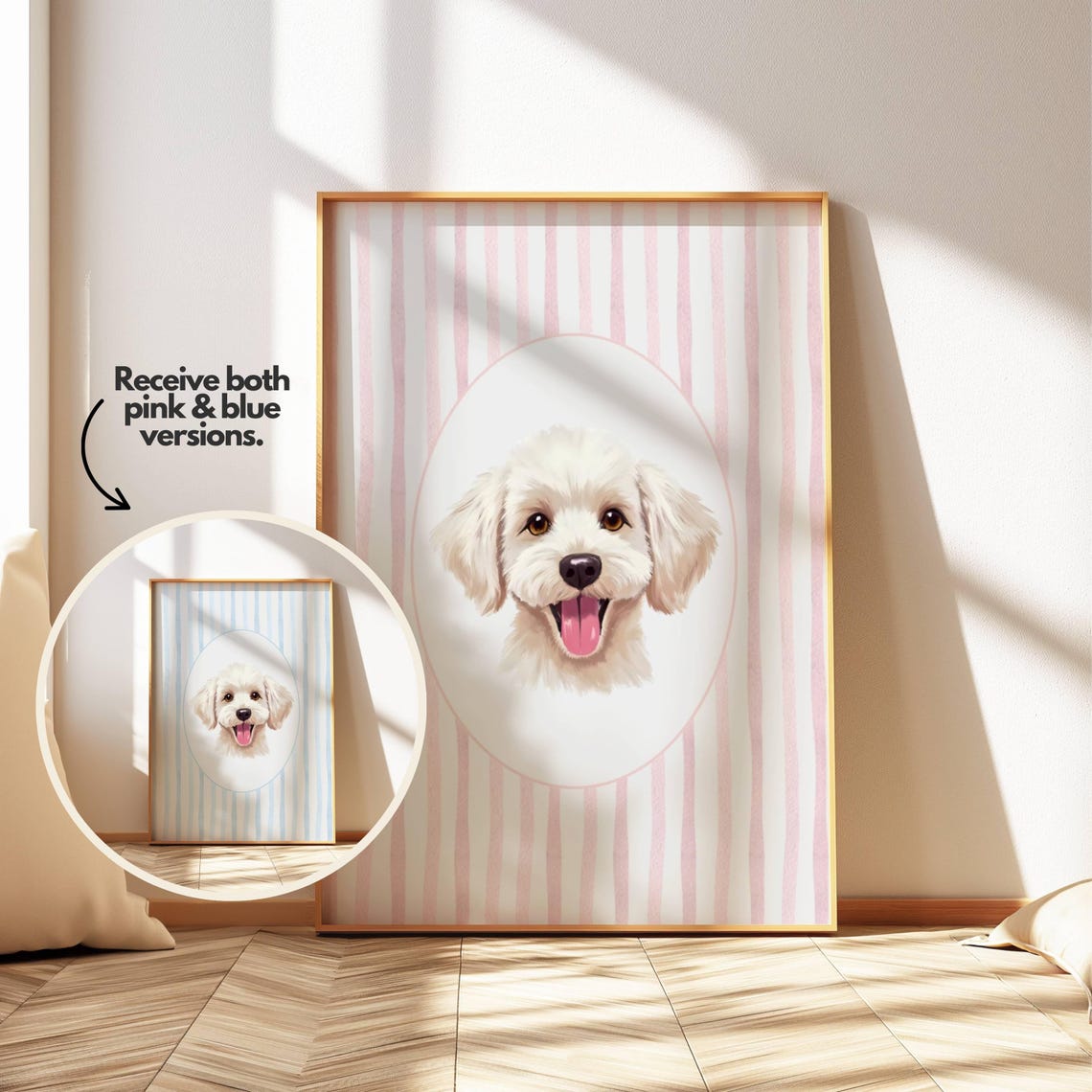 Poodle Baby Room Dog Wall Art Watercolor Puppy Poster For Nursery Decor Boys And Girls Animal Print Lover Gift